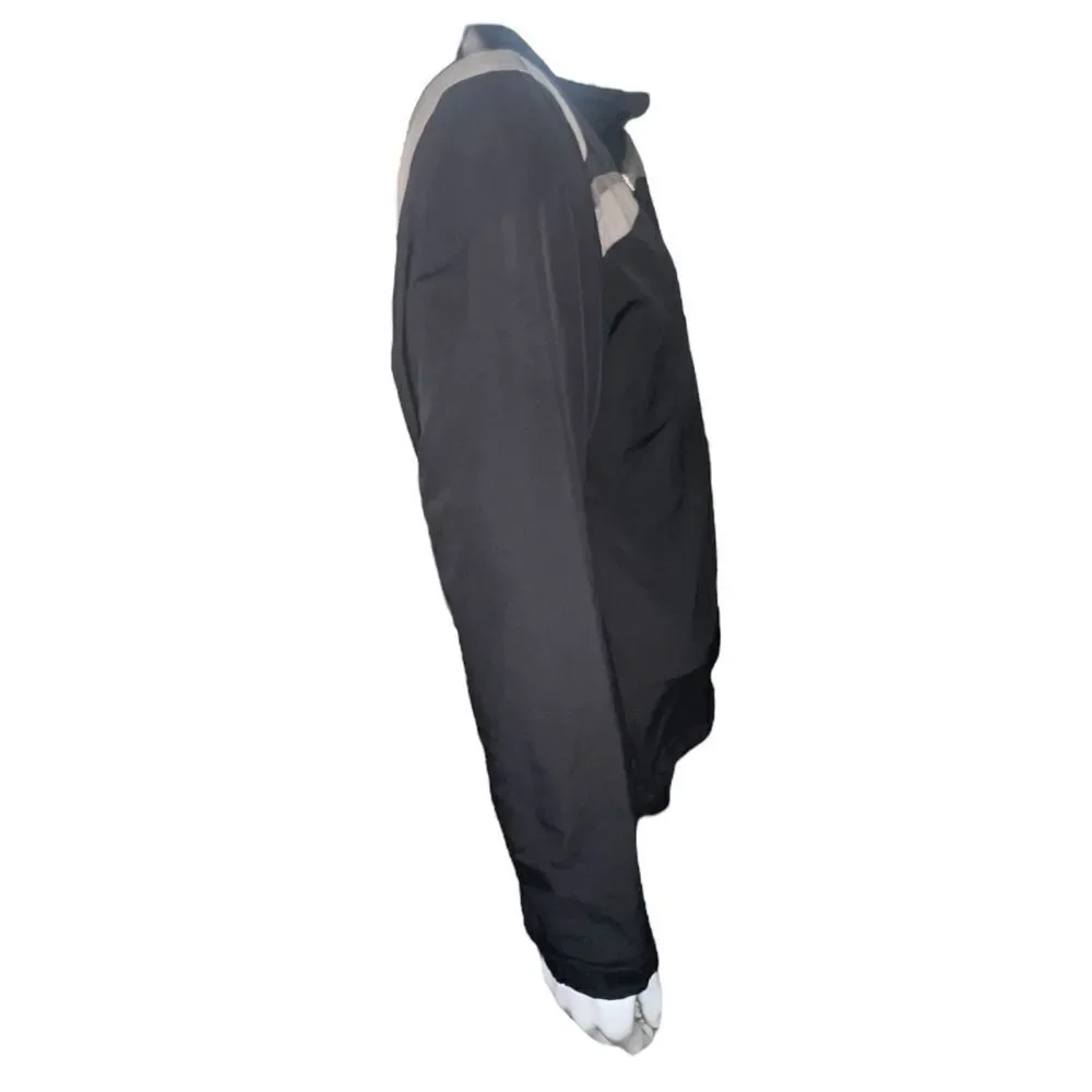 Nike Golf Men's Black 1/4 Zip Windbreaker Zippered Pockets Large EUC